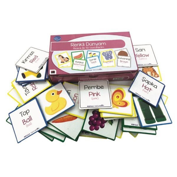 Renkli Dünyam – Resimli İlk Sözcüklerim Zeka Kartları